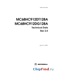 Datasheet M68EVB912DG128 производства Motorola